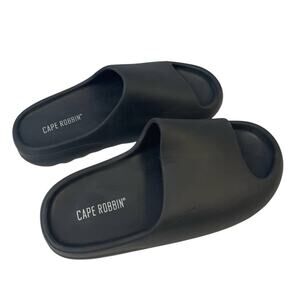 Cape Robbin Womens US Size 9 Soft EVA Foam Black Slide On Comfy Basic Sandals